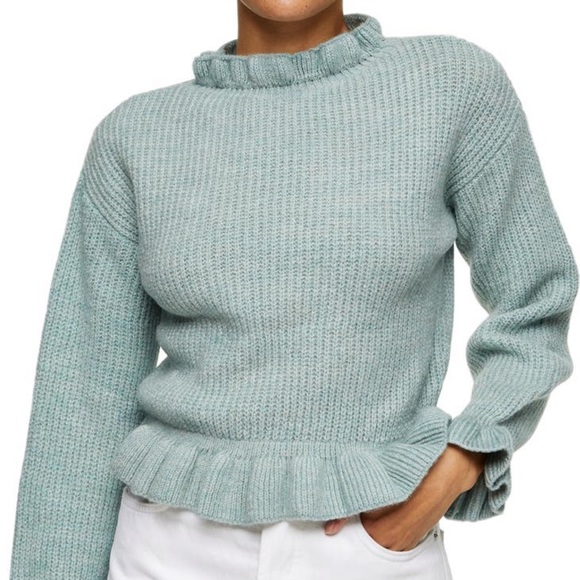 Topshop Ruffle Sweater - Picture 1 of 3